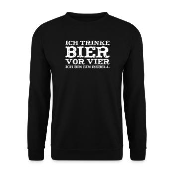 Rebell Spruch - Unisex Pullover - Schwarz - Vorne - Alina (178cm) & Michal (187cm)