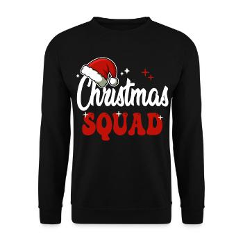 Weihnachtsmannschaft - Unisex Pullover - Schwarz - Vorne - Alina (178cm) & Michal (187cm)
