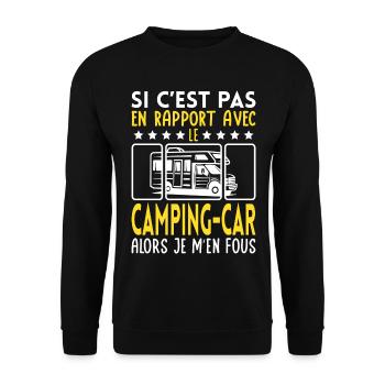 Wenn es nicht mit dem Wohnmobil zu tun hat, ist mir das egal - Unisex Pullover - Schwarz - Vorne - Alina (178cm) & Michal (187cm)