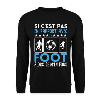 Wenn es nicht mit Football zu tun hat, dann ist es mir egal - Unisex Pullover - Schwarz - Vorne - Alina (178cm) & Michal (187cm)