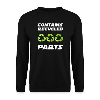 Contains Recycled Parts Organspende Transplantat - Unisex Pullover - Schwarz - Vorne - Alina (178cm) & Michal (187cm)