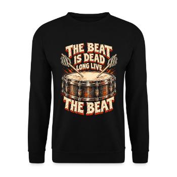 Psychobilly Punkrock The Beat Is Dead - Unisex Pullover - Schwarz - Vorne - Alina (178cm) & Michal (187cm)