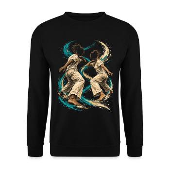 Capoeira - Unisex Pullover - Schwarz - Vorne - Alina (178cm) & Michal (187cm)