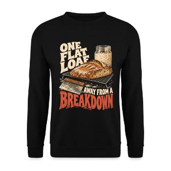 Sauerteig Bäcker Brot Backen - Unisex Pullover - Schwarz - Vorne - Alina (178cm) & Michal (187cm)