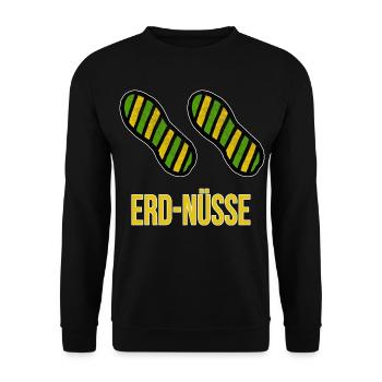 Erdnüsse - Unisex Pullover - Schwarz - Vorne - Alina (178cm) & Michal (187cm)