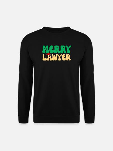 Fröhlicher Anwalt Weihnachtspullover Lustiges Anwaltsweihnachten - Unisex Pullover - Schwarz
