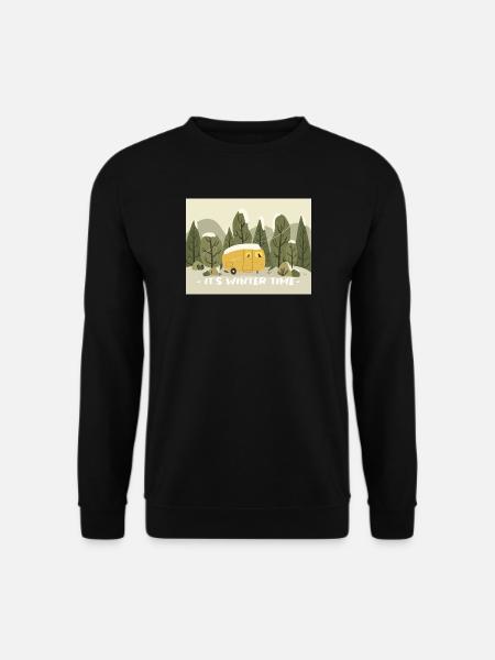 Retro Wohnmobil Winter Ready - Unisex Pullover - Schwarz