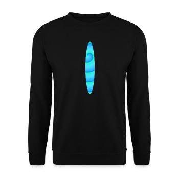 Abstraktes Spiral-Surfbrett - Unisex Pullover - Schwarz - Vorne - Alina (178cm) & Michal (187cm)