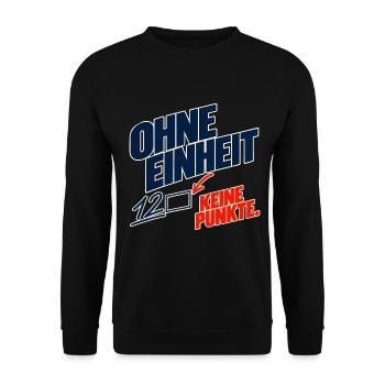 Ohne Einheit keine Punkte – Physiklehrer - Unisex Pullover - Schwarz - Vorne - Alina (178cm) & Michal (187cm)