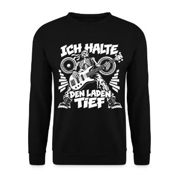 Tiefe Töne Bassist - Unisex Pullover - Schwarz - Vorne - Alina (178cm) & Michal (187cm)