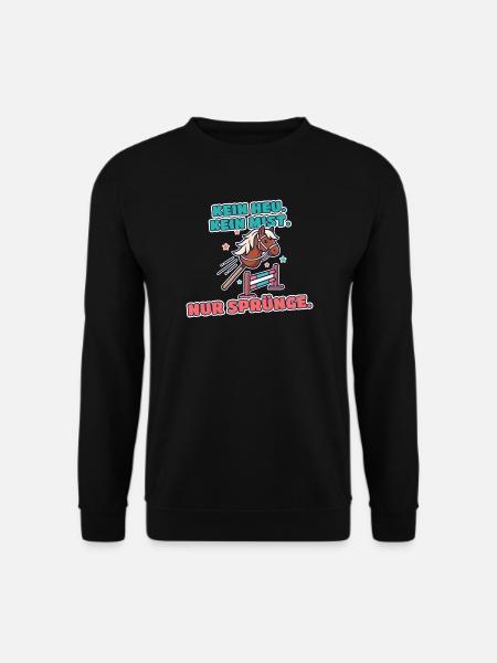 Hobby Horsing Steckenpferd Springen - Unisex Pullover - Schwarz
