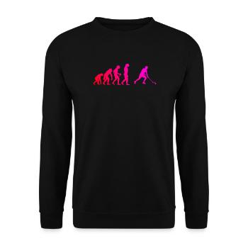 Die Unihockeyspieler und Floorball passen zusammen - Unisex Pullover - Schwarz - Vorne - Alina (178cm) & Michal (187cm)