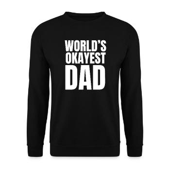Der beste Vater der Welt – lustiges Zitat - Unisex Pullover - Schwarz - Vorne - Alina (178cm) & Michal (187cm)