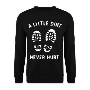 Ein wenig Dreck tut nie weh - Unisex Pullover - Schwarz - Vorne - Alina (178cm) & Michal (187cm)