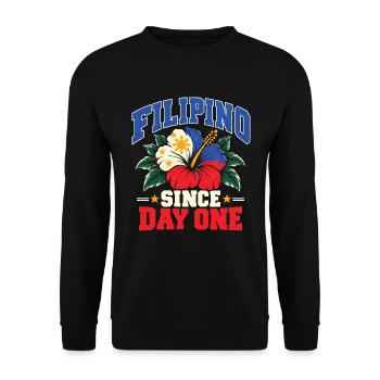 Halb Filipino Halb Amerikaner Kultur Stolz - Unisex Pullover - Schwarz - Vorne - Alina (178cm) & Michal (187cm)