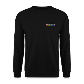 TRUE COLOUR CLUB – Rainbow Pride Farbbar - Unisex Pullover - Schwarz - Vorne - Alina (178cm) & Michal (187cm)