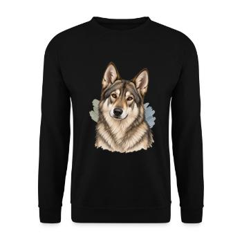 Tamaskan starb - Unisex Pullover - Schwarz - Vorne - Alina (178cm) & Michal (187cm)