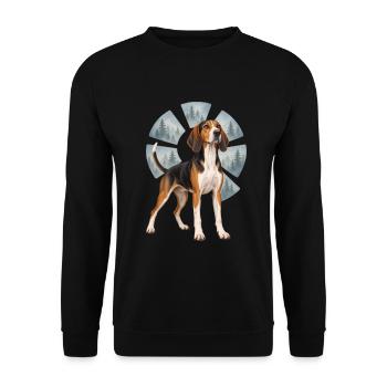 Training Walker Coonhound - Unisex Pullover - Schwarz - Vorne - Alina (178cm) & Michal (187cm)