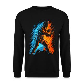 Judoka Kampfsport Jungen Herren Kinder Judo - Unisex Pullover - Schwarz - Vorne - Alina (178cm) & Michal (187cm)