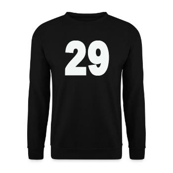 29- - Unisex Pullover - Schwarz - Vorne - Alina (178cm) & Michal (187cm)
