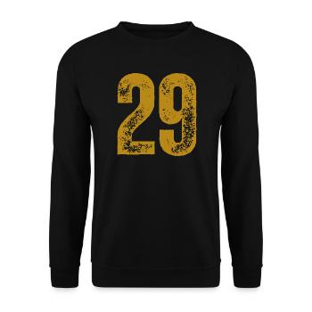 29 - Unisex Pullover - Schwarz - Vorne - Alina (178cm) & Michal (187cm)
