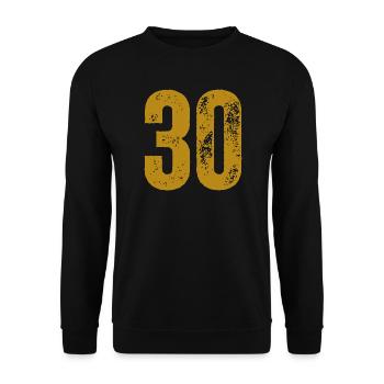 30 - Unisex Pullover - Schwarz - Vorne - Alina (178cm) & Michal (187cm)