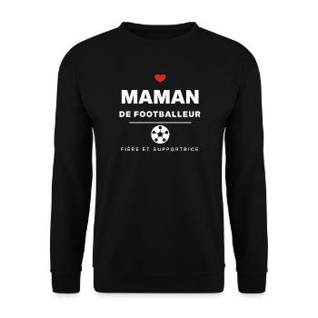 Fußball-Mama – Fußball-Mama-Geschenk - Unisex Pullover - Schwarz - Vorne - Alina (178cm) & Michal (187cm)