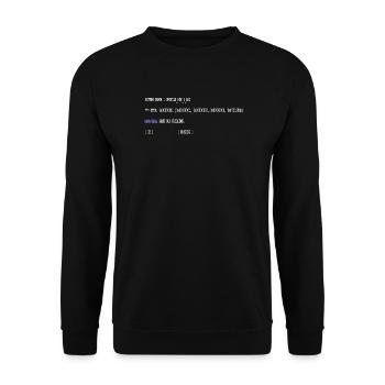 Lustiger Programmierer Spruch New Gen Same Old Pro - Unisex Pullover - Schwarz - Vorne - Alina (178cm) & Michal (187cm)