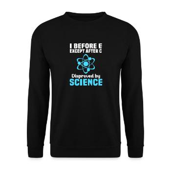 Grammatik Englisch Rechtschreibung - Unisex Pullover - Schwarz - Vorne - Alina (178cm) & Michal (187cm)