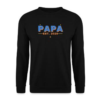 Papa Est. 2026 – Papa seit 2026 - Unisex Pullover - Schwarz - Vorne - Alina (178cm) & Michal (187cm)