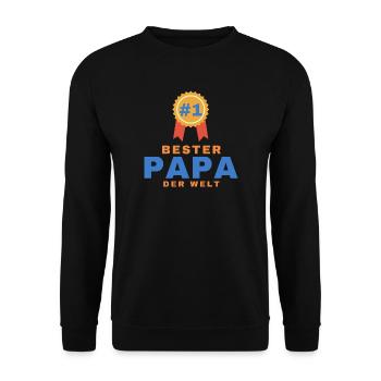 Bester Papa der Welt – Geschenk für Papa - Unisex Pullover - Schwarz - Vorne - Alina (178cm) & Michal (187cm)