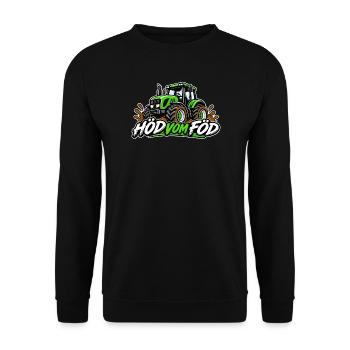 Höd vom Föd - Held vom Feld - Unisex Pullover - Schwarz - Vorne - Alina (178cm) & Michal (187cm)