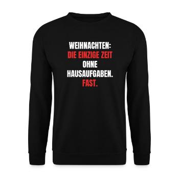Fast Hausaufgabenfrei - Unisex Pullover - Schwarz - Vorne - Alina (178cm) & Michal (187cm)
