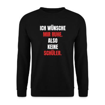 Ruhe Ohne Schüler - Unisex Pullover - Schwarz - Vorne - Alina (178cm) & Michal (187cm)
