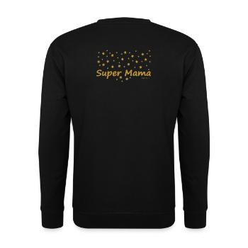 Super Mama - Unisex Pullover - Schwarz - Hinten - Michal (187cm)