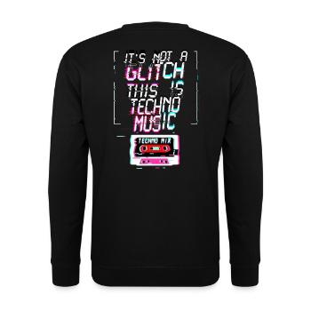 Backprint: Hardcore-Rave Musik 90er EDM DJ Rave - Unisex Pullover - Schwarz - Hinten - Michal (187cm)