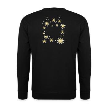 Sterne, Weihnachten - Unisex Pullover - Schwarz - Hinten - Michal (187cm)