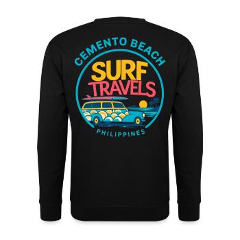 Retro Surf Van Philippines - Unisex Pullover - Schwarz - Hinten - Michal (187cm)