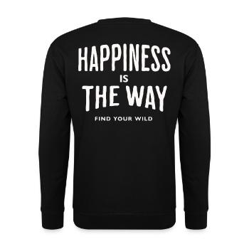 Glück ist dein Wildnis - Unisex Pullover - Schwarz - Hinten - Michal (187cm)