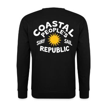 Logo Côte Surf Soleil République - Unisex Pullover - Schwarz - Hinten - Michal (187cm)