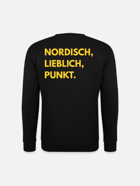 Auf den Punkt GELB - Unisex Pullover - Schwarz