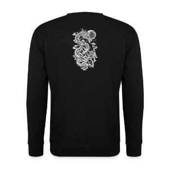 Japanischer Drachengeist - Unisex Pullover - Schwarz - Hinten - Michal (187cm)
