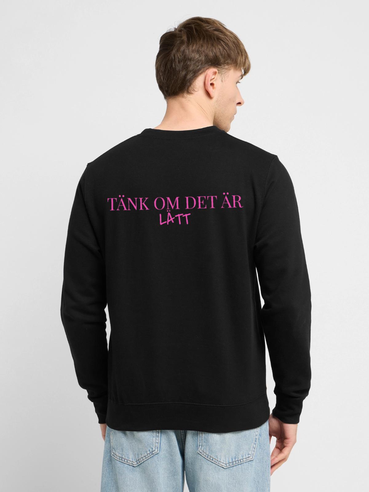 Tank_om_det_ÄR LEICHTGEWICHT - Unisex Pullover - Schwarz - Hinten - Michal (187cm)
