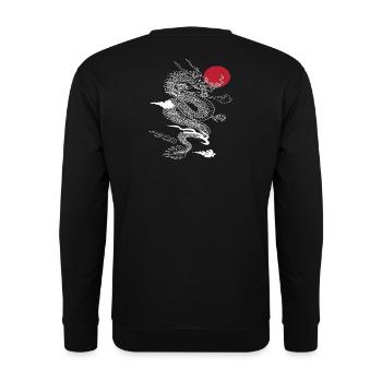 Japanischer Drachengeist - Unisex Pullover - Schwarz - Hinten - Michal (187cm)
