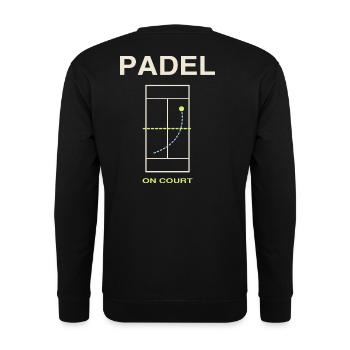 Padel On Court - Unisex Pullover - Schwarz - Hinten - Michal (187cm)