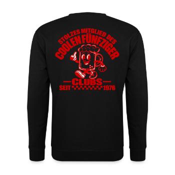Club 1976 – Stolzes Mitglied des coolsten Jahrgang - Unisex Pullover - Schwarz - Hinten - Michal (187cm)