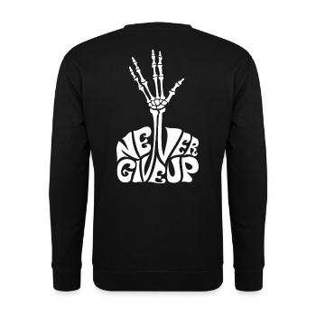 never give up ! halloween Lebe lang und in Frieden - Unisex Pullover - Schwarz - Hinten - Michal (187cm)