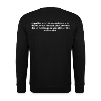 Die Wahrheit - Unisex Pullover - Schwarz - Hinten - Michal (187cm)