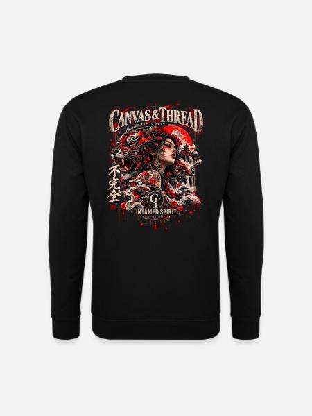 Ungezähigte Seele: Tiger-Göttin - Unisex Pullover - Schwarz