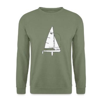 470er Riss - Unisex Pullover - Armeegrün - Vorne - Alina (178cm) & Michal (187cm)